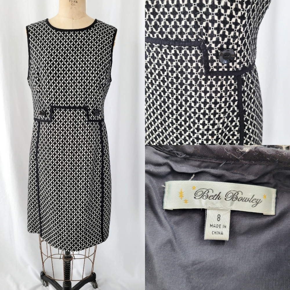 Beth Bowley Black and White Checkered Dress